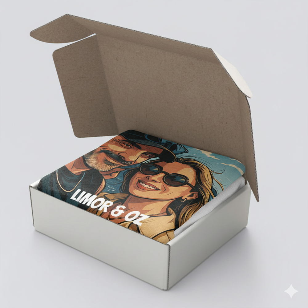 שמיכת ביסלי פליז ממותגת בעיצוב אישי