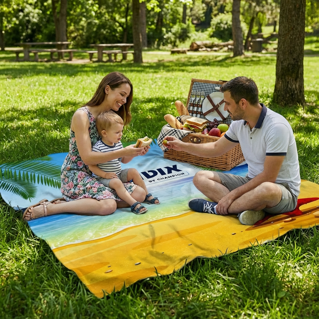 שמיכת פיקניק זוגית / לונג זוגי ממותג