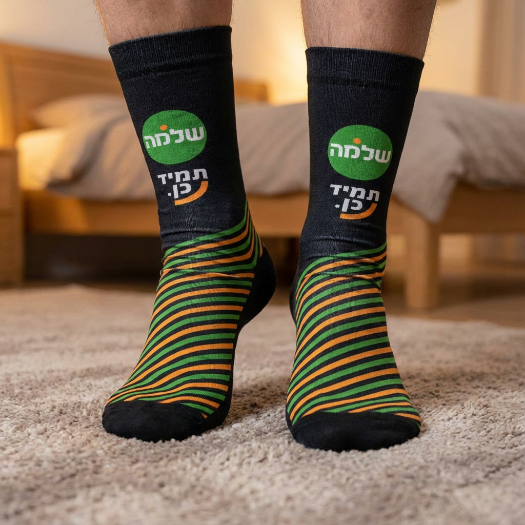 גרביים מודפסות בעיצוב אישי