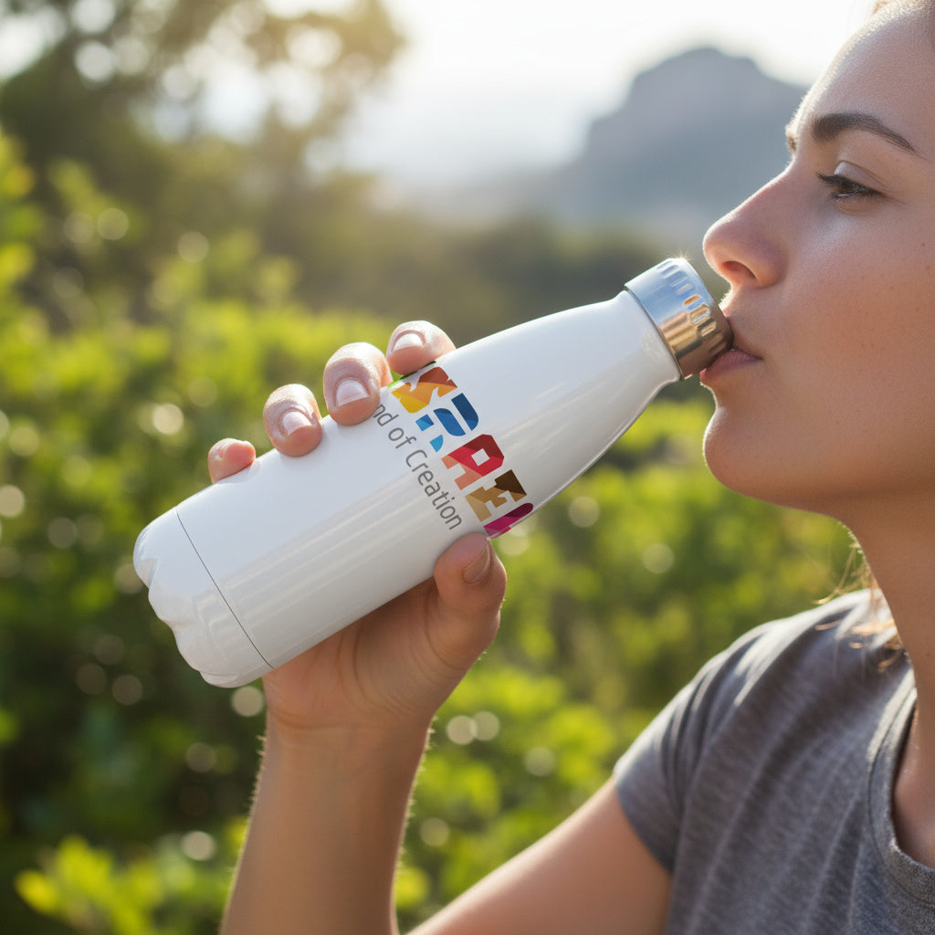 בקבוק שתיה תרמי למשקה חם או קר ממותג