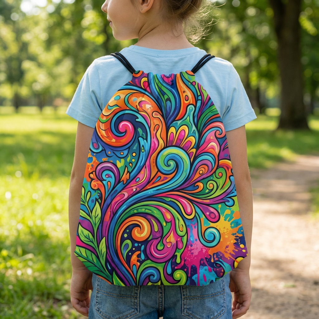 תיק גב שרוכים בהדפסה מלאה