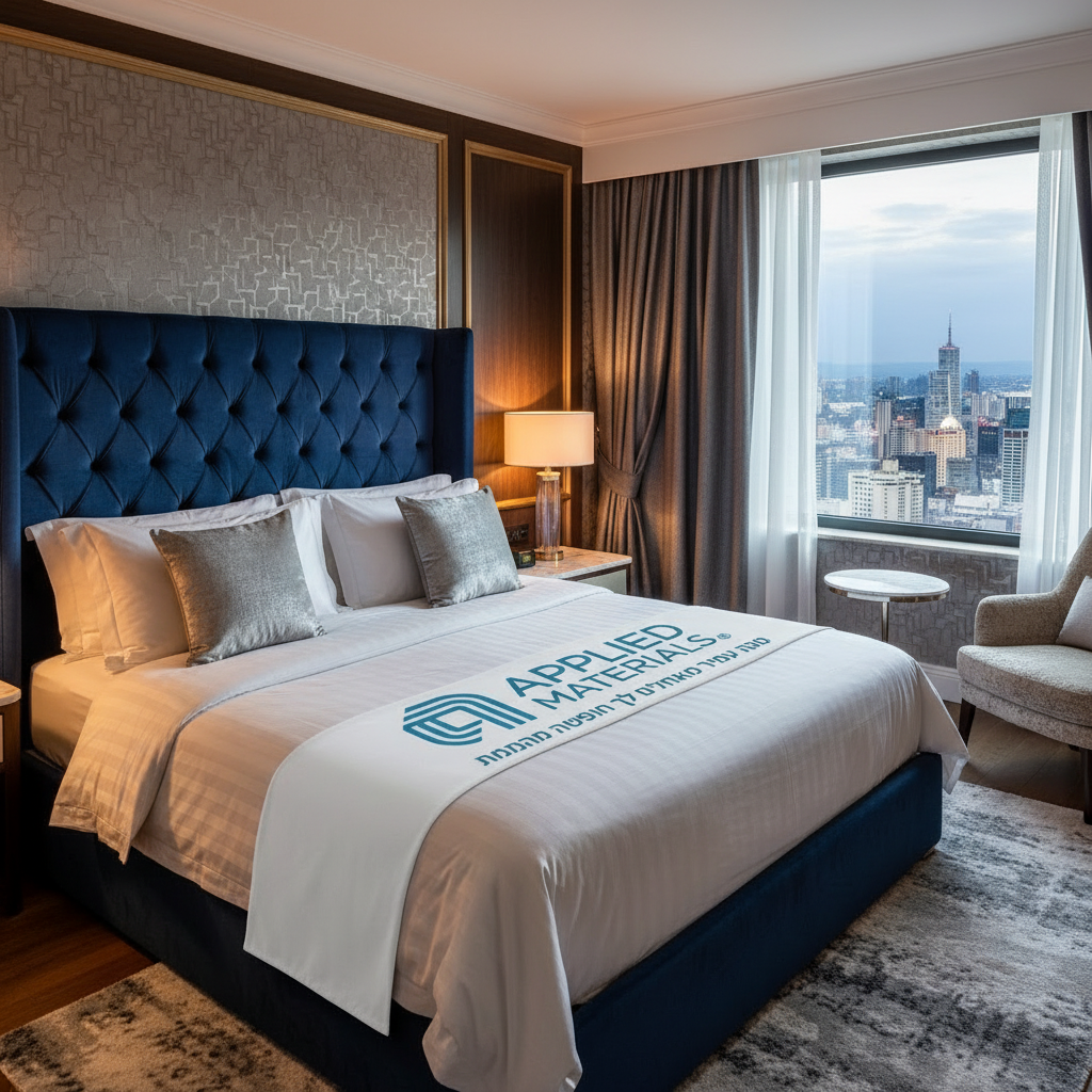 ראנר בד ממותג פרסונלי למיטת מלון