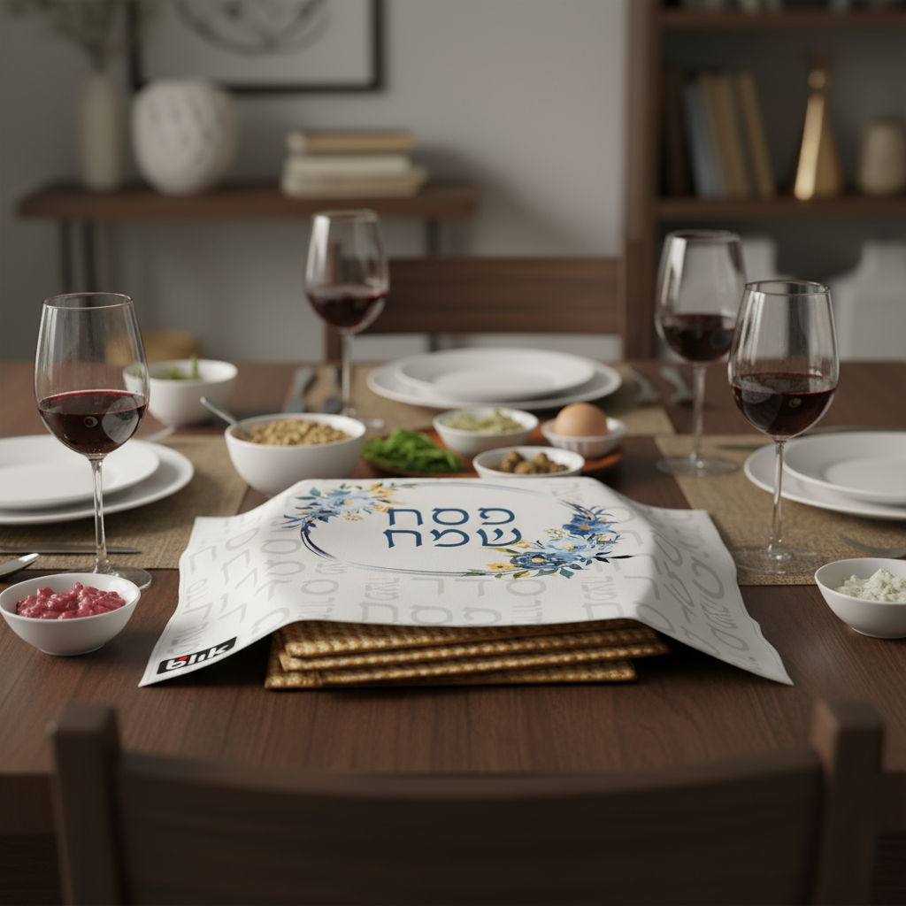 כיסוי בד בעיצוב אישי לחלה או מצה