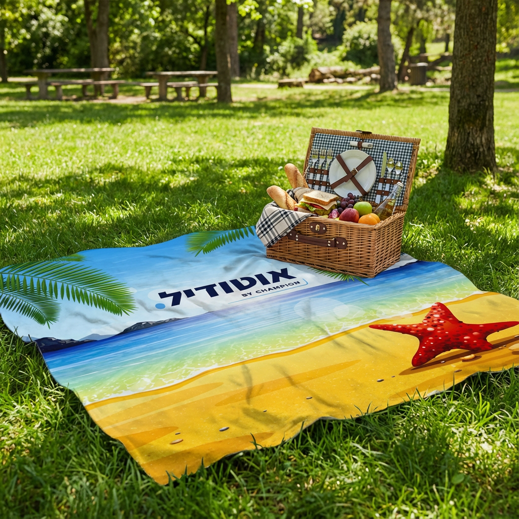 שמיכת פיקניק זוגית / לונג זוגי ממותג